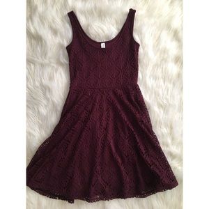 Maroon lace dress